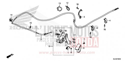 PARKING BRAKE LEVER NC750JH de 2017
